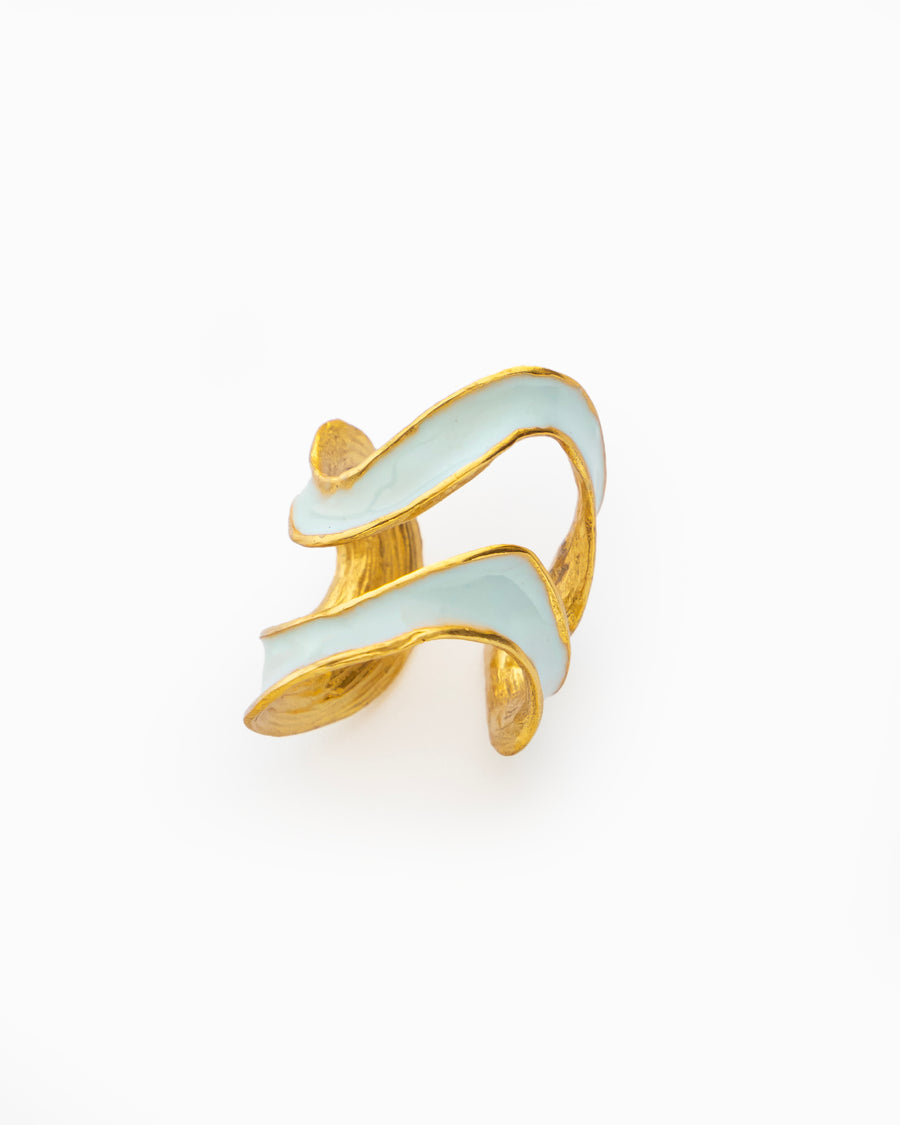 Blue Tidal Wave Ring