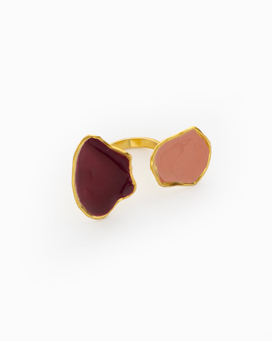 Harmony Ring - Burgundy & Peach