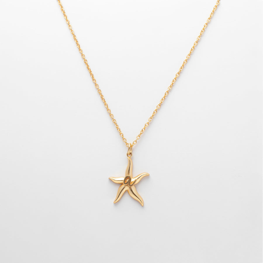 Starfish monogram necklace