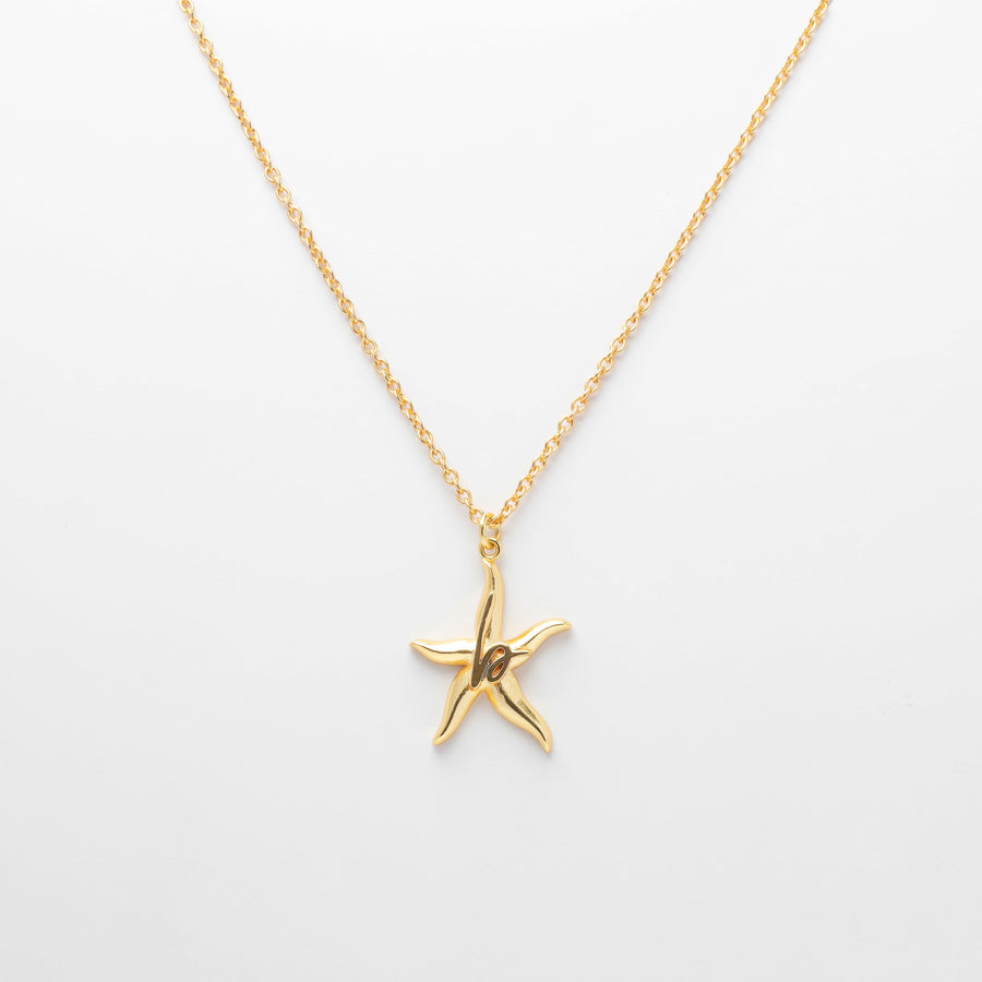 Starfish monogram necklace