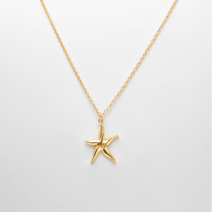 Starfish monogram necklace