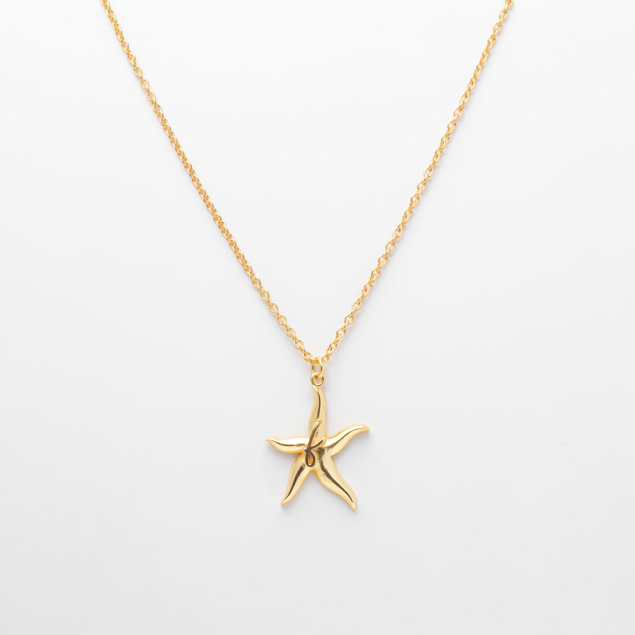 Starfish monogram necklace