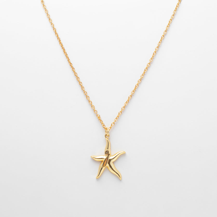 Starfish monogram necklace