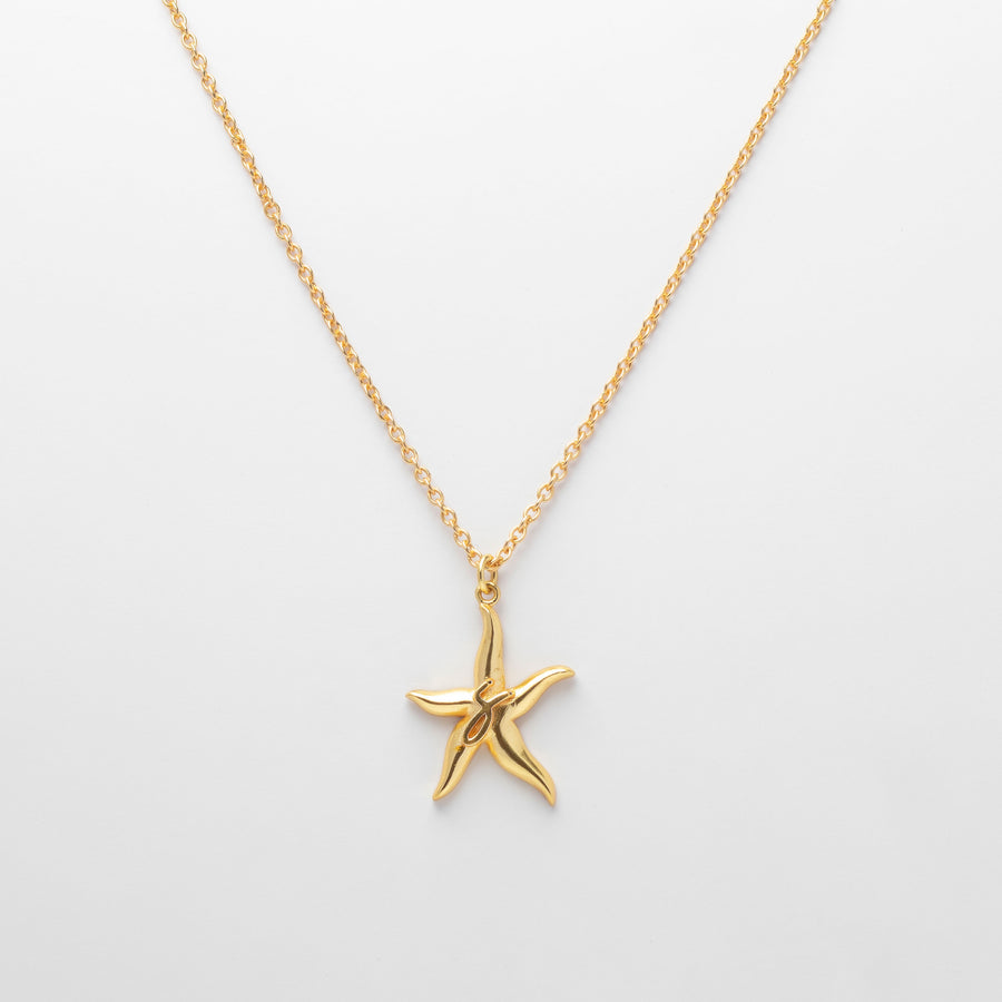 Starfish monogram necklace