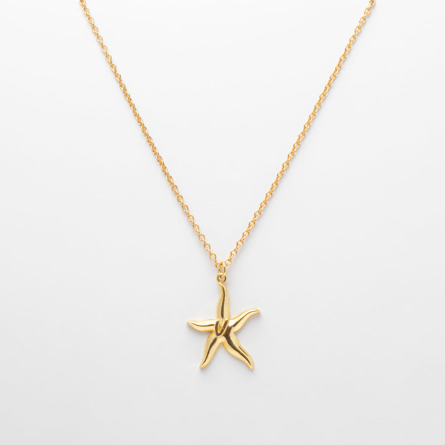 Starfish monogram necklace